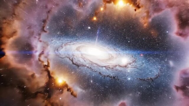 Exploring the mysteries of the galaxy through vivid cosmic imagery and dynamic visuals during a stellar journey