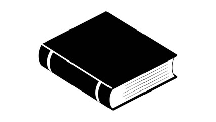 Vector illustration of a classic closed book, symbolizing knowledge and education, on transparent background