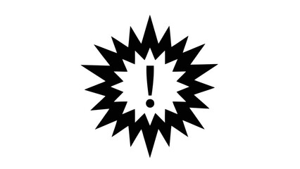 Fototapeta premium Vector illustration of a warning exclamation mark icon, on transparent background