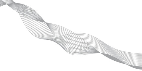 Fototapeta premium Vector illustration of a blue wavy tie isolated on a white background featuring a motion gradient pattern with flowing digital lines and a swirl texture design