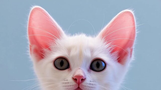WhiteKittenwithPink-TintedEarsonBlueGradient