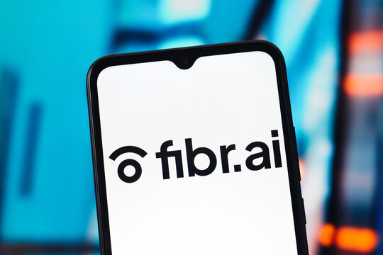 In this photo illustration, the Fibr AI logo is seen displayed on a smartphone screen.