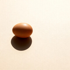Minimal Easter composition with single pastel egg and large copy space