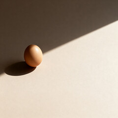 Minimal Easter composition with single pastel egg and large copy space