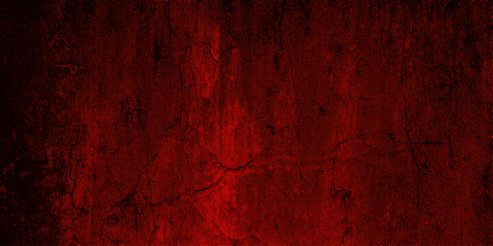 A dark and grungy vintage red wood texture background featuring an aged surface with a rough antique pattern and rusty brown paint strokes on an old weathered wall backdrop
