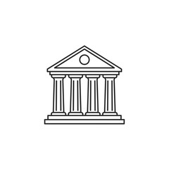 Obraz premium Modern Bank Building Line Style Finance Image