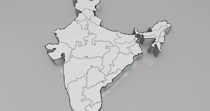 India Map Graphic Illustration for Business and Education