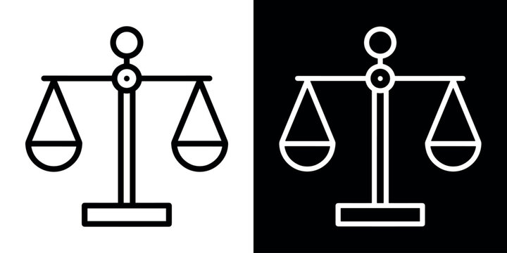 Ethics icon concept in flat black and white style on clean background vector illustration design