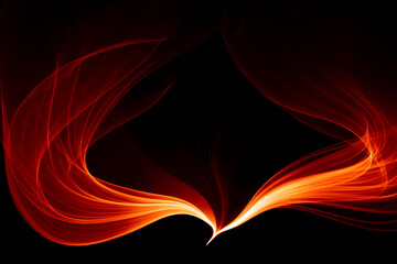 laser light. streaks of light rippling and twisting