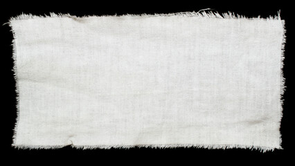 torn old white rag, canvas. place for an inscription