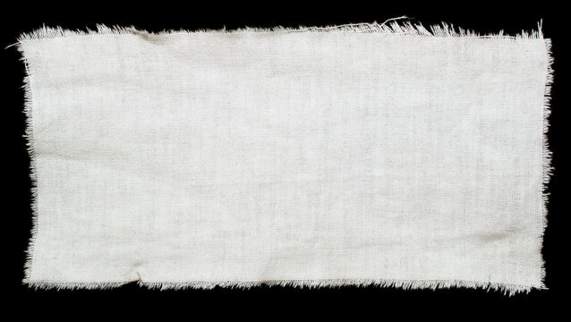 torn old white rag, canvas. place for an inscription