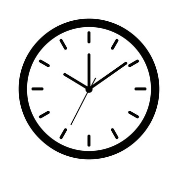 analog clock icon displaying 910 with black hands and markers symbolizing time schedule deadline and effective business management