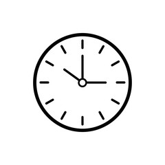 clean black and white clock icon showing 1015 symbolizing time management deadlines and schedule planning for modern design.