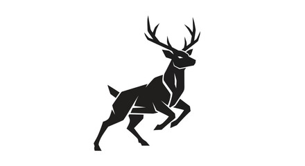 Fototapeta premium Deer silhouette vector illustration