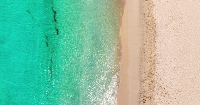 4k Aerial view of Santa Maria beach in Sal Cape Verde - Cabo Verde