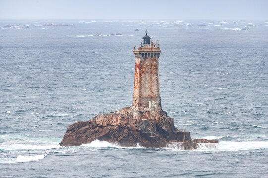 Scenic view with La Vieille Lighthouse in Brittany France