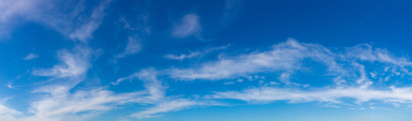 Panorama of Beautiful sky with clouds background