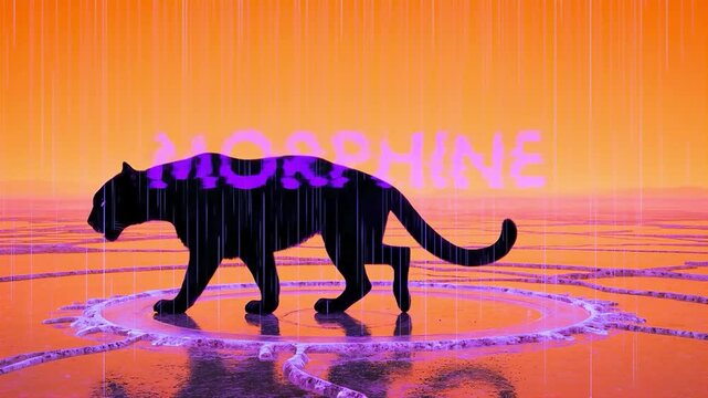morphine jaguar silhouette walking wildlife power leader sunset nature