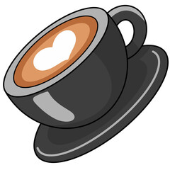 Cute Coffee Cup Illustration Kawaii Style