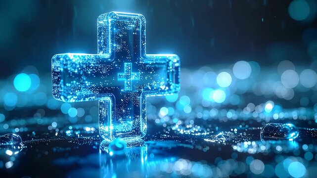 Crystal Cross: A serene cross of glistening crystals stands out in the soft, artistic glow. Evoking feelings of hope, healing, and faith. 