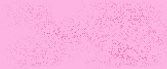 Dot pink pattern gradient texture background. Abstract illustration pop art halftone and retro style.