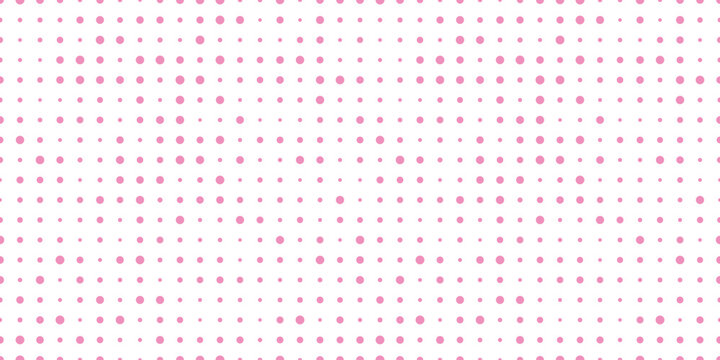 ランダムな水玉模様のシームレスな背景画像。（Random polka dot seamless background image.）
