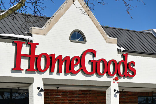 A HomeGoods store in a suburban Chicago shopping mall. HomeGoods is a chain of home furnishing stores, based in Framingham, Mass., specializing in linens, cooking products, art and home decor.