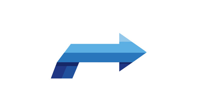 Blue arrow pointing to the right symbolizing direction or progress.