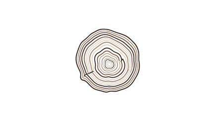 Detailed cross section of a tree trunk showing growth rings and natural wood texture. © Quensha