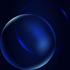 Minimal style dark blue circle center bubble decoration background. Modern Trendy design in vector EPS 10