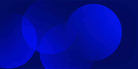 Dark Blue Abstract Background with Circles and Halftone Gradient Design. Modern Trendy design in Vector Illustration