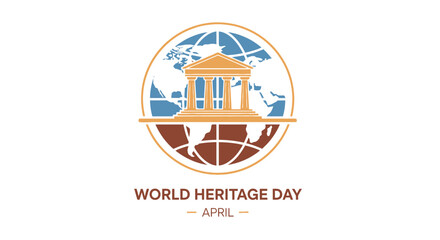 World Heritage Day Logo Design Elements.