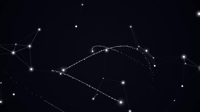 A celestial map of constellations and stars in the night sky viewed from Earth