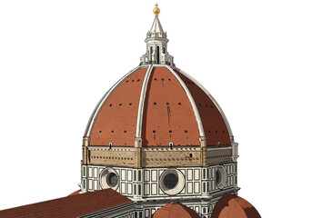Fototapeta premium Dome of Florence Cathedral Italy Architecture.