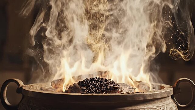 Nowruz Zoroastrian Observance Esfand Wild Rue Smoke and Golden Dust Motes