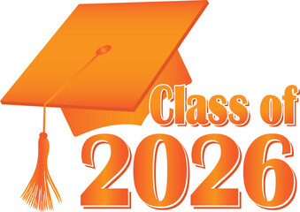 graduationcapclassof2026orange