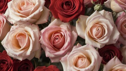 Rose Flower Close Up with Gentle Petal Texture