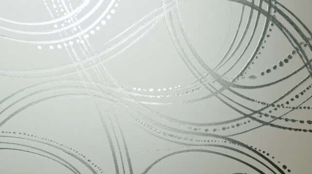 Etched Glass Pattern With Sandblasted Lines on a Clear Pane Against a Neutral Ivory Backdrop in a Well-Lit Setting
