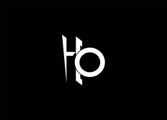 HO creative initial logo and alphabet logo design