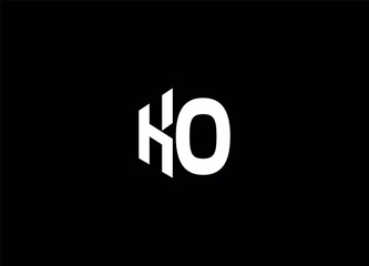 HO creative initial logo and alphabet logo design