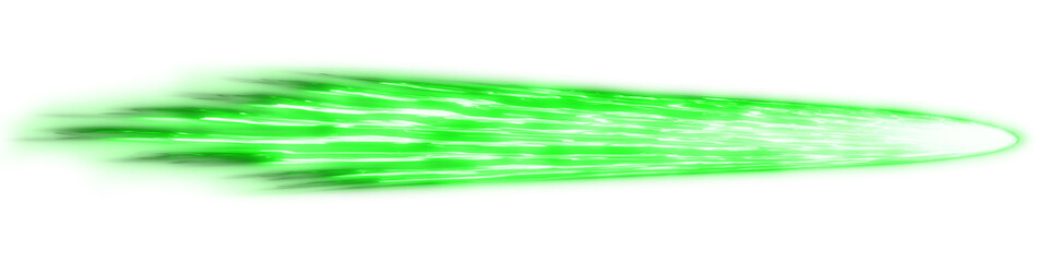 Green meteorite shoot effect isolated on white background © iPood