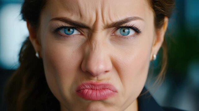 Angry Woman Close-up