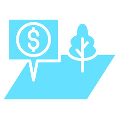 land location icon vector