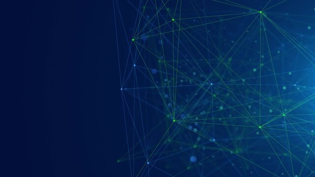 Abstract digital data network, copy space area. 4K seamless loop animation	