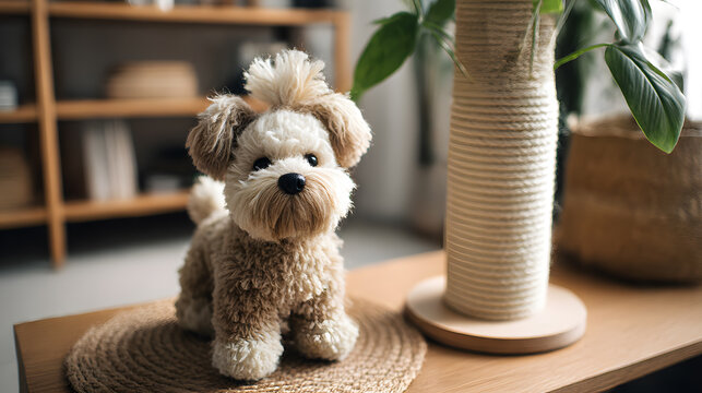 Teddy Bear Dog Delight: A charming close-up of a teddy bear-like dog, exuding an aura of sweetness and affection, with a captivating blend of textures and inviting appeal.