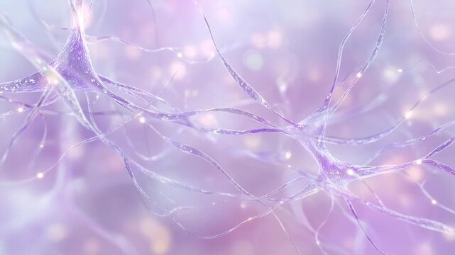 神経細胞のネットワークとシナプス伝達の3Dイメージ動画