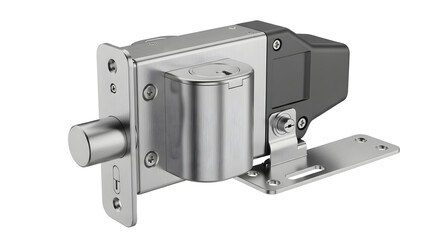 Modern Automatic Door Lock with Black Background