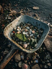 Obraz premium Freshly caught crabs and fish and other seafood