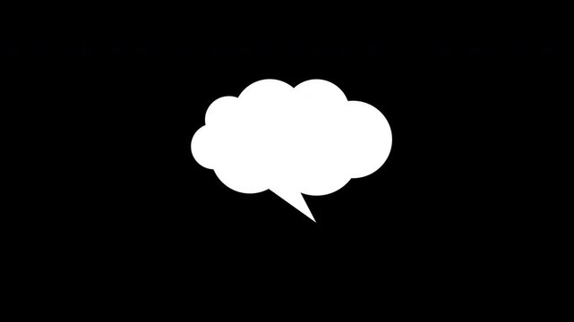 speech bubble concept icon animation with alpha channel