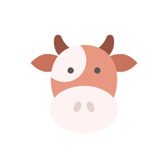 Fototapeta premium Cow Face Icon - Symbol for Eid Al-Adha Sacrifice